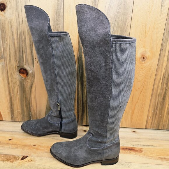 Ariat Two24 Burela Gray Suede Tall Boots - Picture 2 of 8